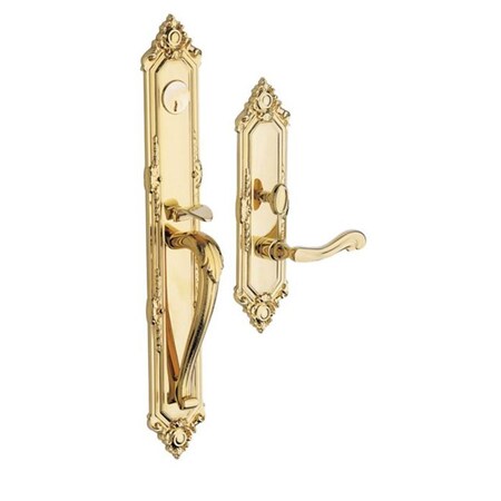 Baldwin Double Cylinder Entry Handlesets Lifetime Brass 6950.003.LDBL